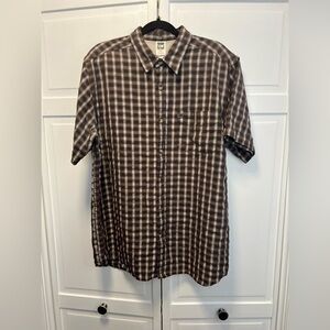 The North Face Plaid Short Sleeve Button Down Shirt Size Mens XL